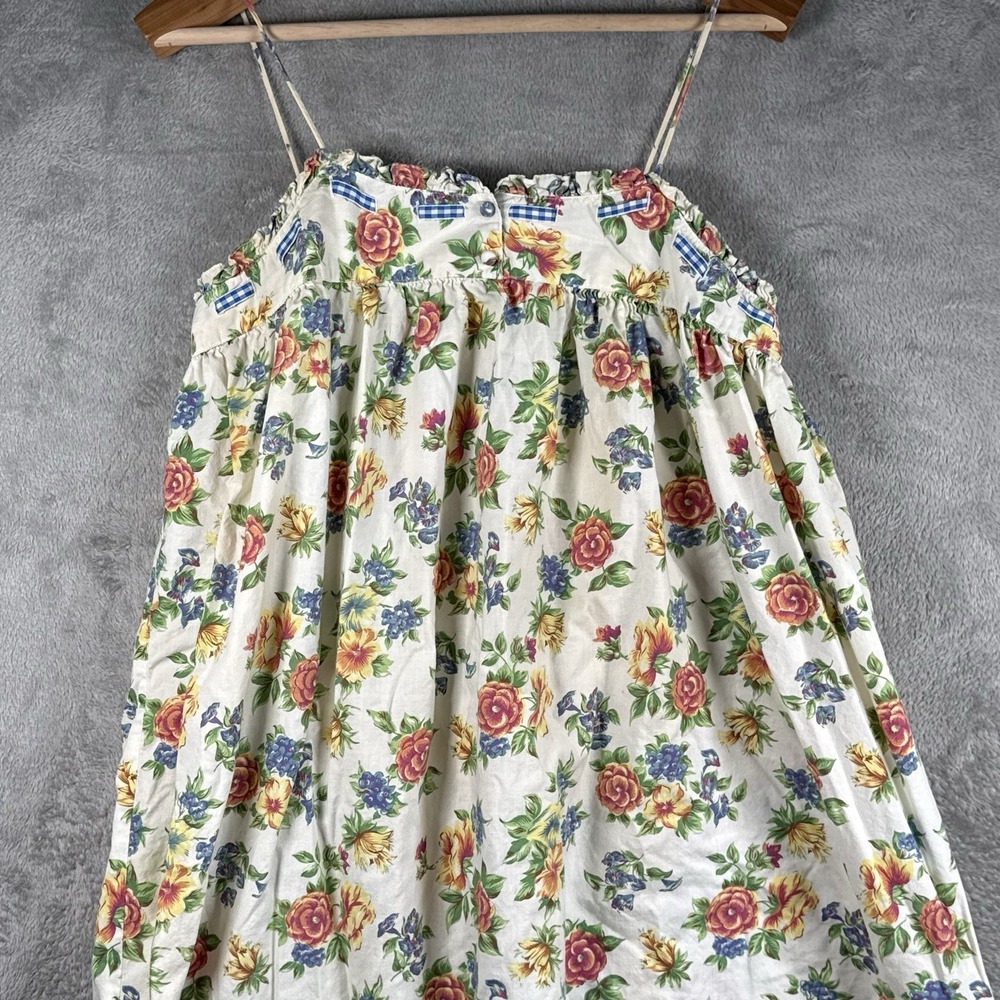 Vintage 90s Victoria’s Secret Floral Cottagecore Prairie Peasant Sundress Size M - Picture 5 of 13